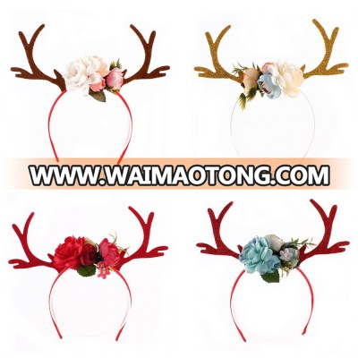 Fashion Hot Little Plum Moose Christmas Antlers Ear Headband DIY Fawn headband