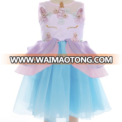 Wholesale Unicorn Dresses Girl's Tulle Dress