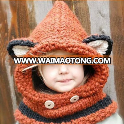 Children's Winter Crochet Hat with Scarf