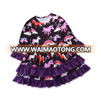 Autumn Girl Explosion Cute Princess Dress Unicorn Long Sleeve Dress