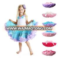 S32466W Princess Kids Girls Tulle Party Ballet Dancewear Short Cake Tutu Skirt